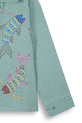 Embroidered Jacquard Shirt | Stylish Winter Wear