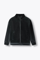 Kids Velvet Tracksuit – Jet Black