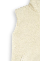 Ivory Sleeveless Fur Jacket | Girls Winter Cozy Outerwear