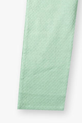 Mint Green Jacquard Cotton Suit | 100% Cotton