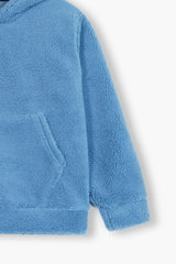 Skyblue Teddy Fur Hoodie – Ultra Soft & Cozy Winter Wear