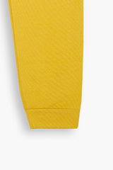 Cherry yellow Quilted Ruffle Suit for Girls | Winter 2-Piece Set