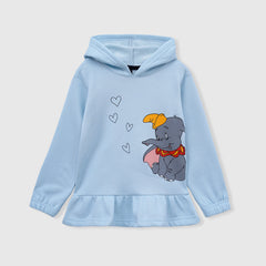 Girls Soft Cotton Graphic Fleece Frill Tracksuit