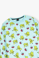 Pikachu Printed Kids Fleece Suit | Warm Winter Tracksuit for Girls