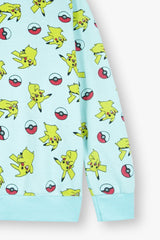 Pikachu Printed Kids Fleece Suit | Warm Winter Tracksuit for Girls