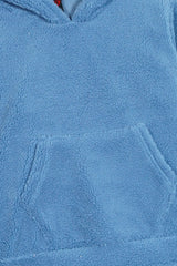 Skyblue Teddy Fur Hoodie – Ultra Soft & Cozy Winter Wear