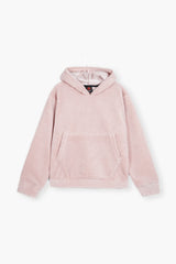 Tea pink Teddy Fur Hoodie – Ultra Soft & Cozy Winter Wear