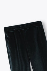Kids Velvet Tracksuit – Jet Black