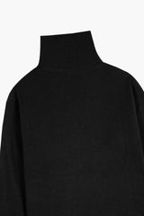 Kids Ribbed High Neck Winter Top Black – Soft, Warm & Stylish