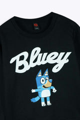Kids “Bluey” Fleece Tracksuit – Black