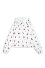 Minnie & Daisy Printed Fleece Tracksuit | Girls Short Body Hoodie & Wide Leg Trouser
