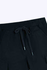 6 Pockets cottton Cargo Shorts black