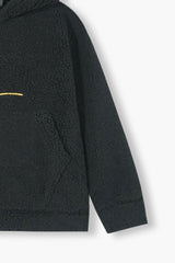 Kids "KING" Fur Hoodie – Ultra Soft Winter Wear Black