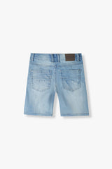 Kid's Denim Medium Blue Short With Adjuster