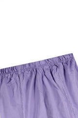 Girls Lavender Cambric Cotton Winter Suit with Gold Tilla Embroidery & Tulip Trouser