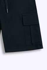 6 Pockets cottton Cargo Shorts black