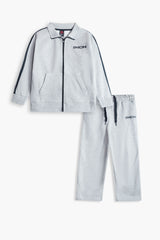 ONION Kids Grey Zipper Tracksuit Set – Jacket & Pants