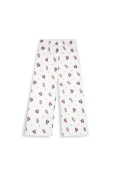 Minnie & Daisy Printed Fleece Tracksuit | Girls Short Body Hoodie & Wide Leg Trouser