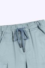 6 Pockets cottton Cargo sky blue