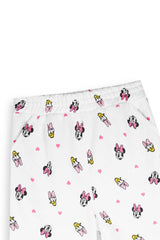 Minnie & Daisy Printed Fleece Tracksuit | Girls Short Body Hoodie & Wide Leg Trouser