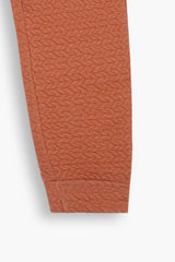 Kids Quilted Brown Tracksuit | 2-Piece Hoodie & trouser Set | Winter Cotton Outfit