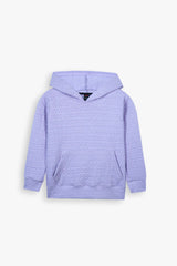 Kids Quilted Lilac Tracksuit | 2-Piece Hoodie & Jogger Set | Winter Cotton Outfit
