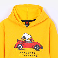 Kids "Adventure Is Calling" Printed Fleece Hoodie