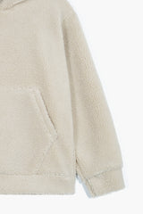 Offwhite Teddy Fur Hoodie – Ultra Soft & Cozy Winter Wear