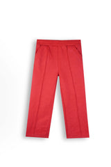 Cherry Red Quilted Ruffle Suit for Girls | Winter 2-Piece Set