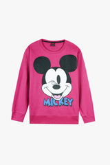 Mickey Mouse Cotton Interlock Set – Sweatshirt & Wide Leg Trouser