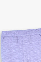 Kids Quilted Lilac Tracksuit | 2-Piece Hoodie & Jogger Set | Winter Cotton Outfit