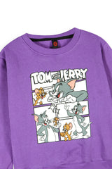 Kids Purple Tom & Jerry Fleece Tracksuit – 100% Cotton Fleece