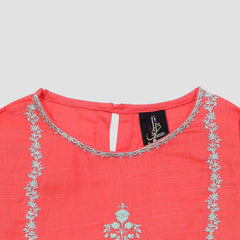 STITCHED 2 PIECE EMBROIDERED KHADDAR SHIRT TROUSER