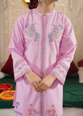 Girls' "Amethyst Meadow" Multi-Thread Embroidered 3-Piece Festive Set