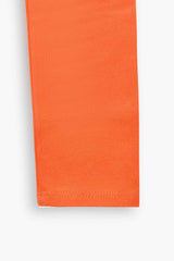 Orange Ripped Lycra Tights | Stretchable & Trendy Fit