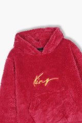 Kids "KING" Fur Hoodie – Ultra Soft Winter Wear