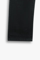 Black 6-Pocket Cargo Pants – 100% Cotton Denim