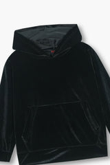 Kids Velvet Tracksuit – Black