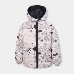 Girls Premium Quality All-Over Printed Zipper Hoodie Jacket