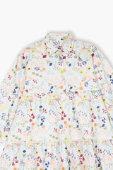 White cotton all over Embroidered Top | Girls Winter Ethnic Wear