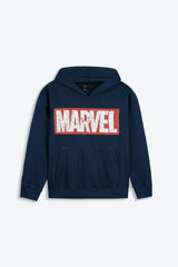 Marvel Boys Hoodie – Navy Blue | 100% Cotton Fleece