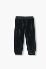 Kids Velvet Tracksuit – Black