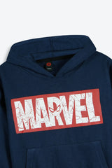 Marvel Boys Hoodie – Navy Blue | 100% Cotton Fleece