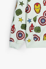 Marvel Avengers 100% Cotton Terry Hoodie – Kids Zip-Up Hoodie