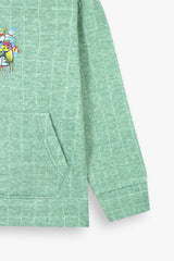 Unisex Kids Quilted Hoodie – Sage Green
