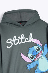 Kids “Stitch” Fleece Tracksuit – Charcoal Grey
