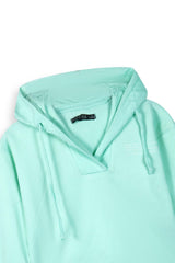 Mint Green Terry Cotton Hoodie | Soft & Stylish Winter Wear