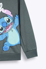 Kids “Stitch” Fleece Tracksuit – Charcoal Grey