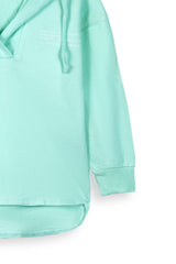 Mint Green Terry Cotton Hoodie | Soft & Stylish Winter Wear