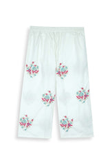 Girls Embroidered 3-Piece Suit – Tilla & Multihead Work with Motif Trouser